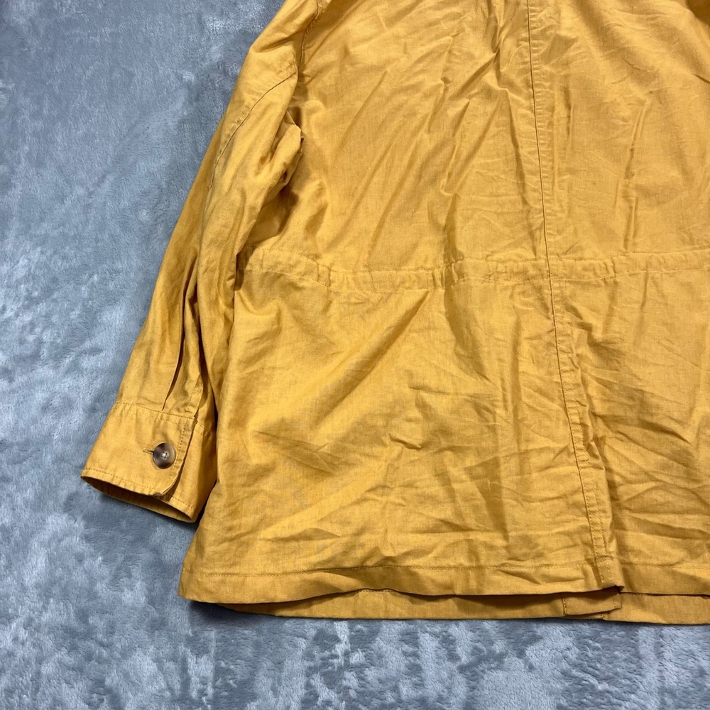 UNIQLO Shirt Jacket Womens L Mustard Yellow Linen Cotton 211-427065 Oversized - Picture 16 of 16